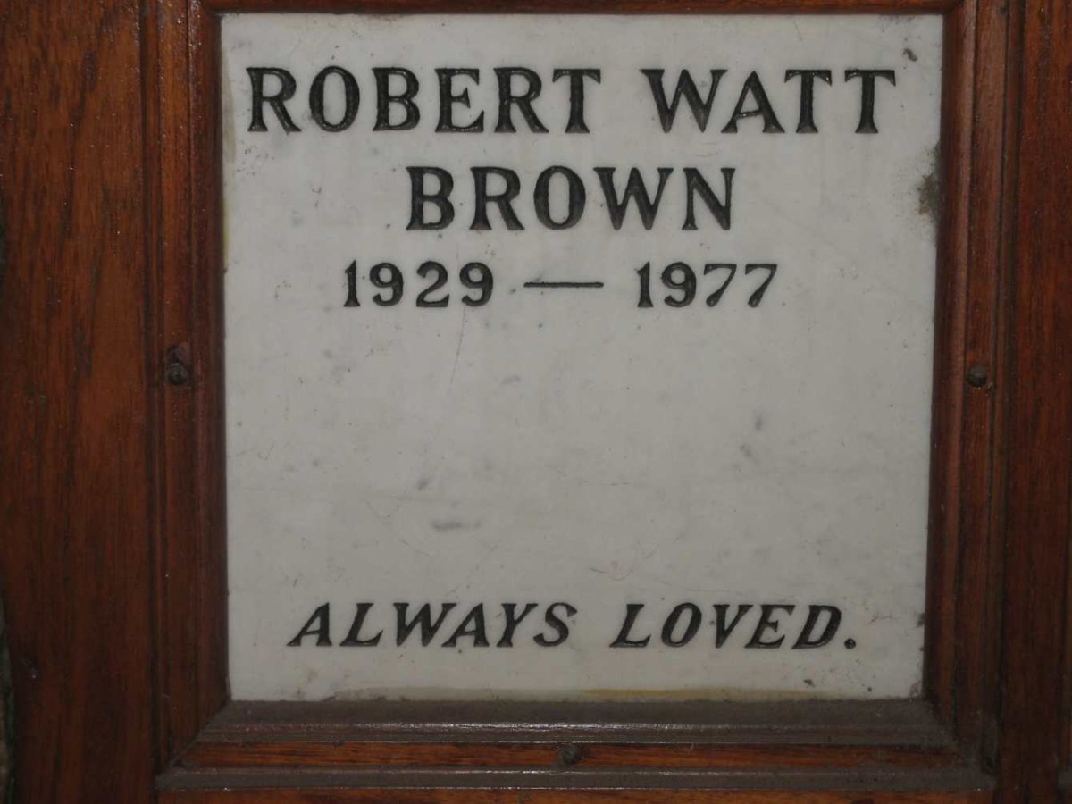 BROWN Robert Watt 1929-1977