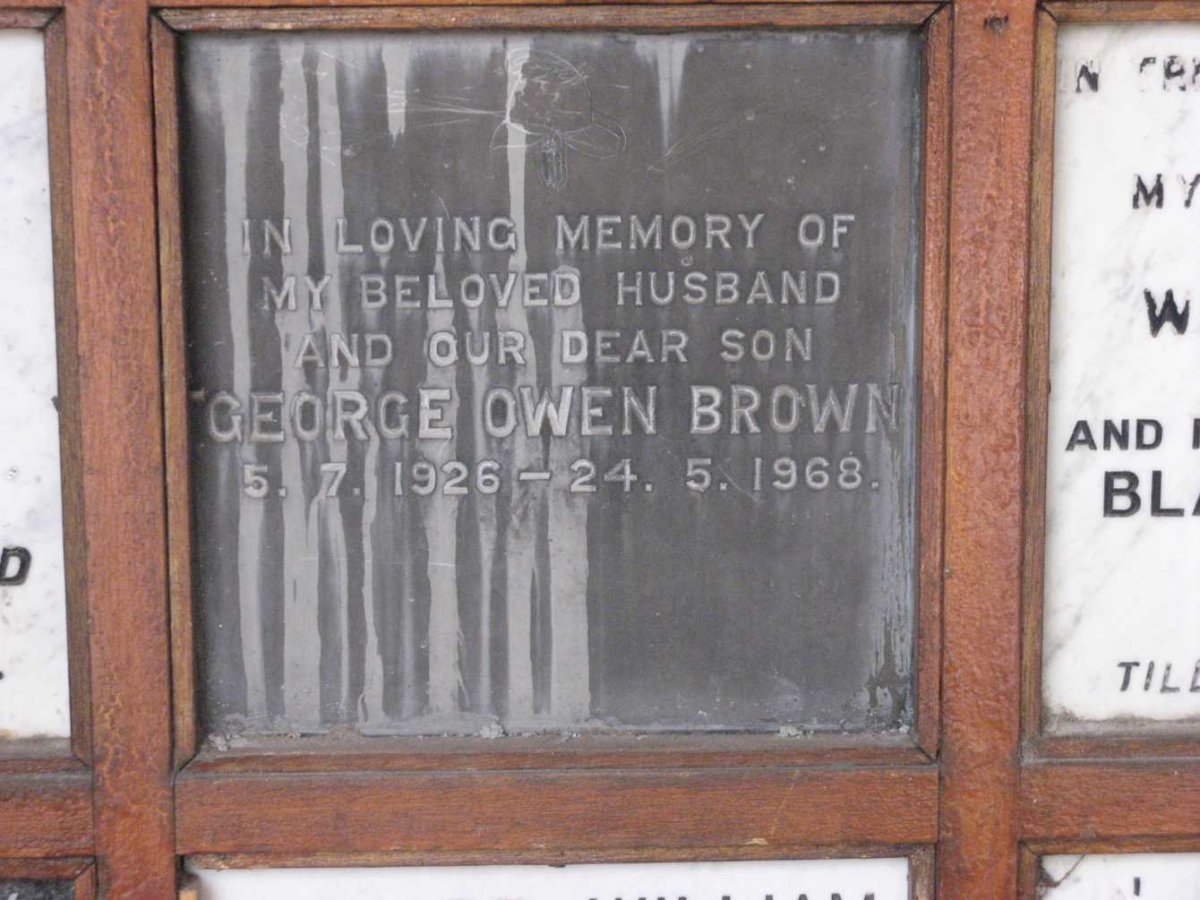 BROWN George Owen 1926-1968
