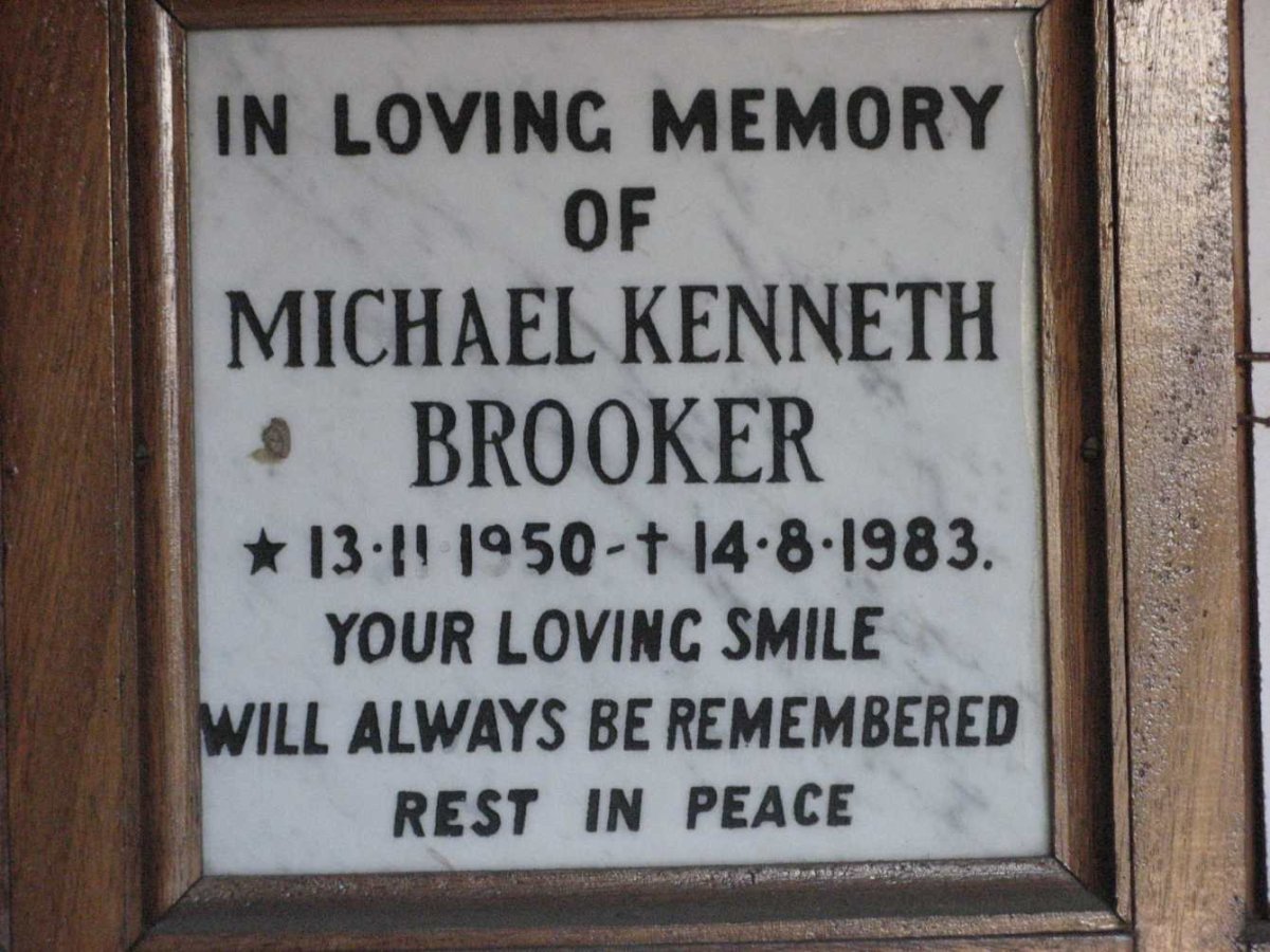 BROOKER Michael Kenneth 1950-1983