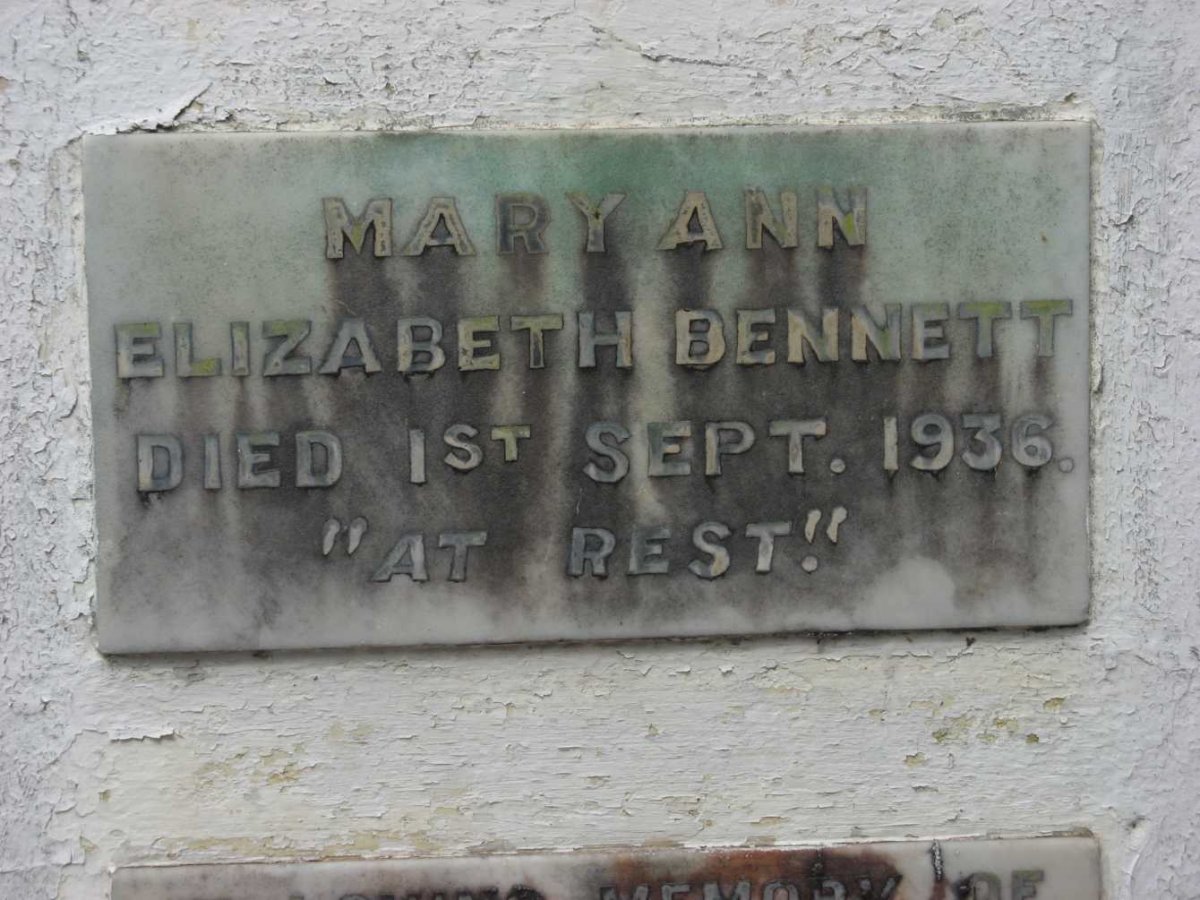 BENNETT Mary Ann Elizabeth -1936