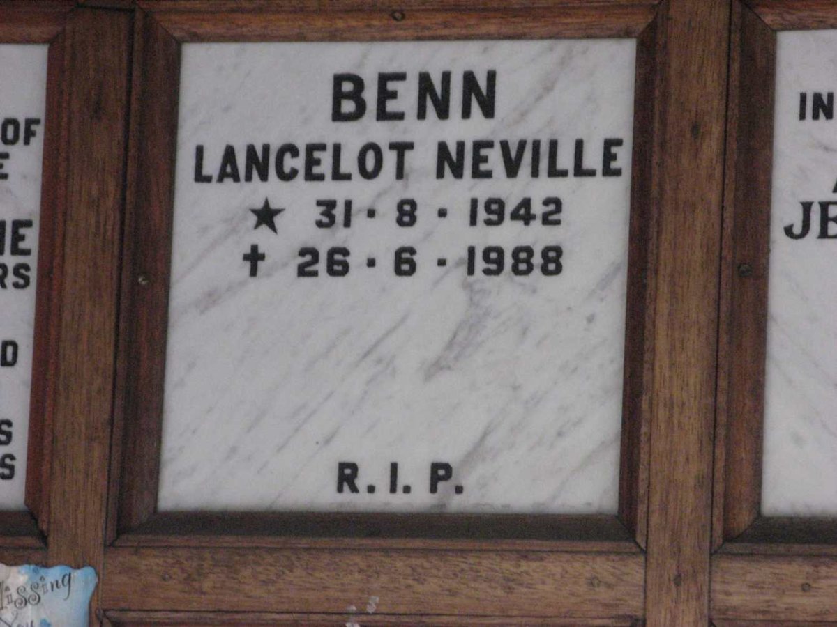 BENN Lancelot Neville 1942-1988
