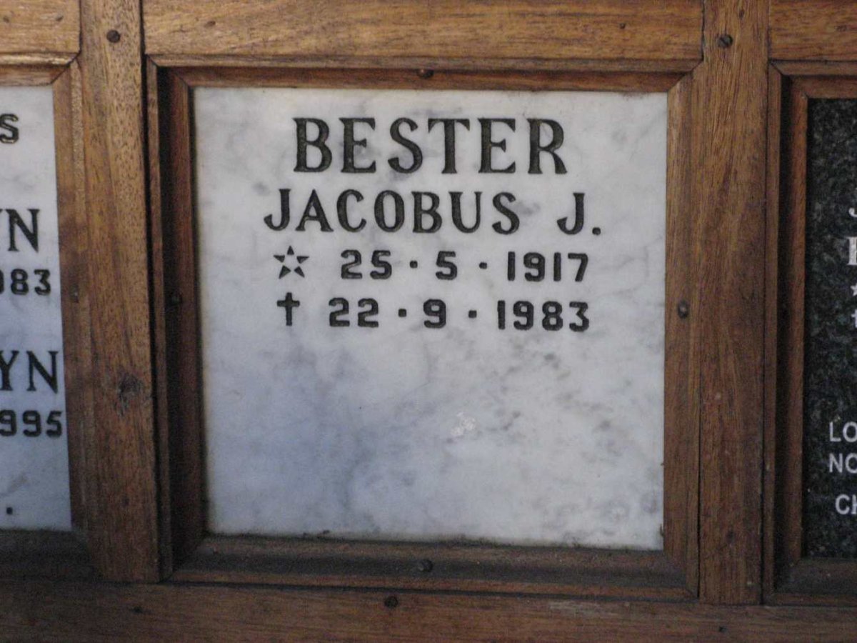 BESTER Jacobus J. 1917-1983