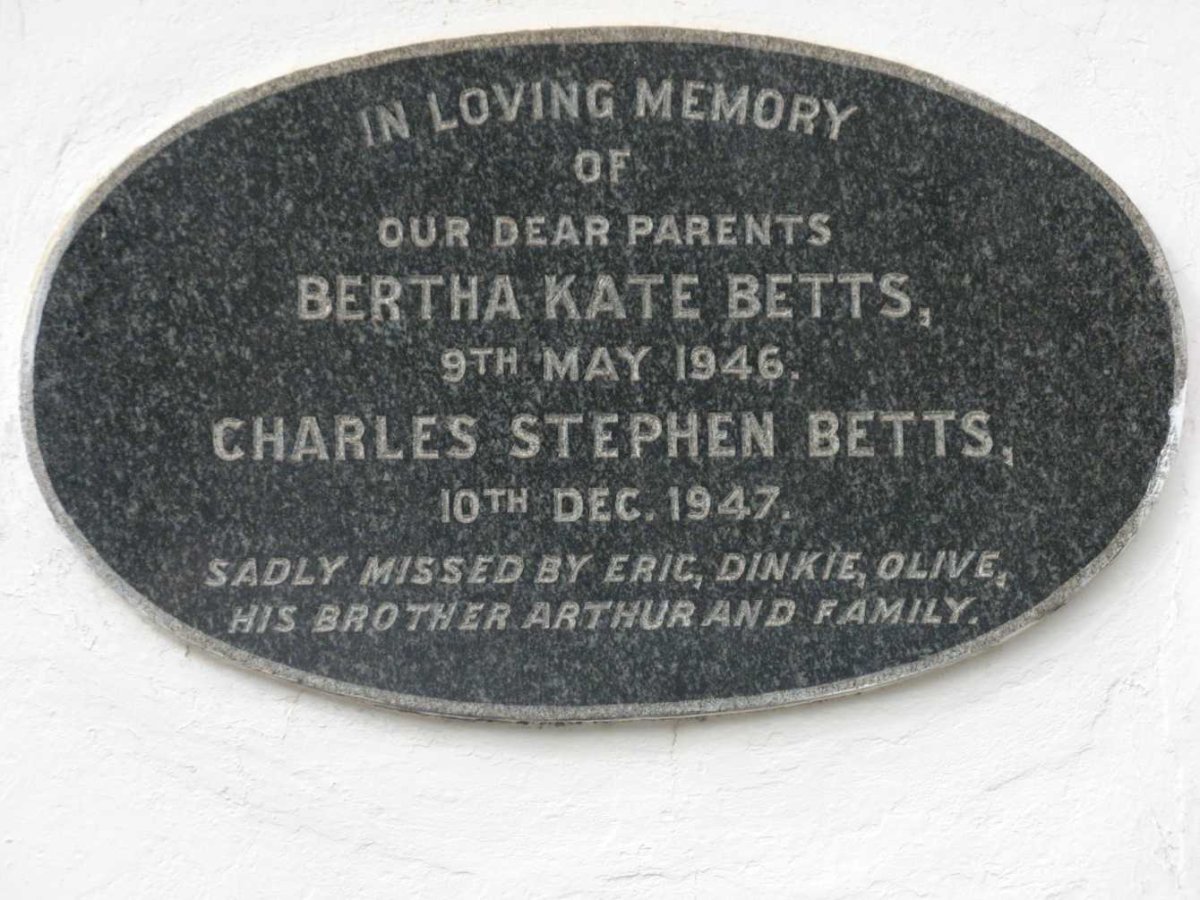 BETTS Charles Stephen -1947 &amp; Bertha Kate -1946