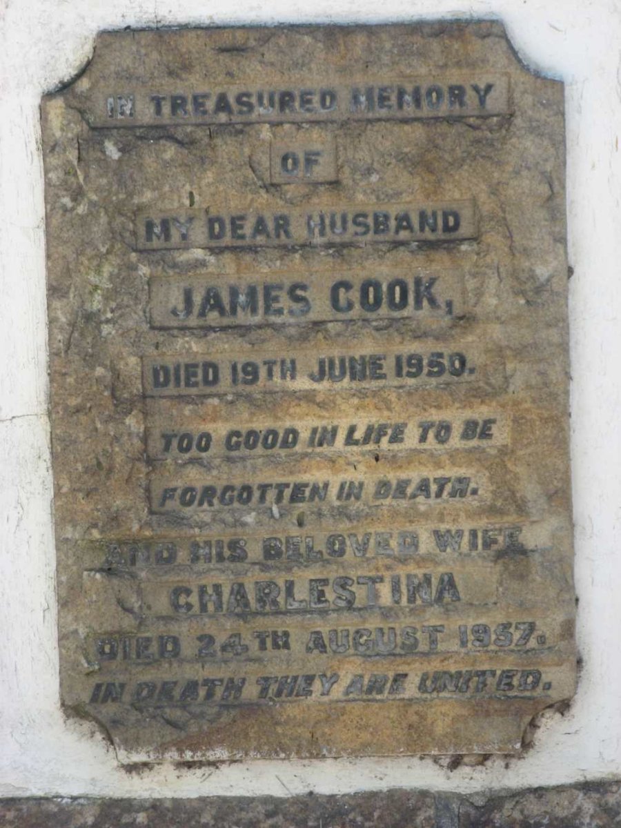 COOK James -1950 &amp; Charlestina -1957