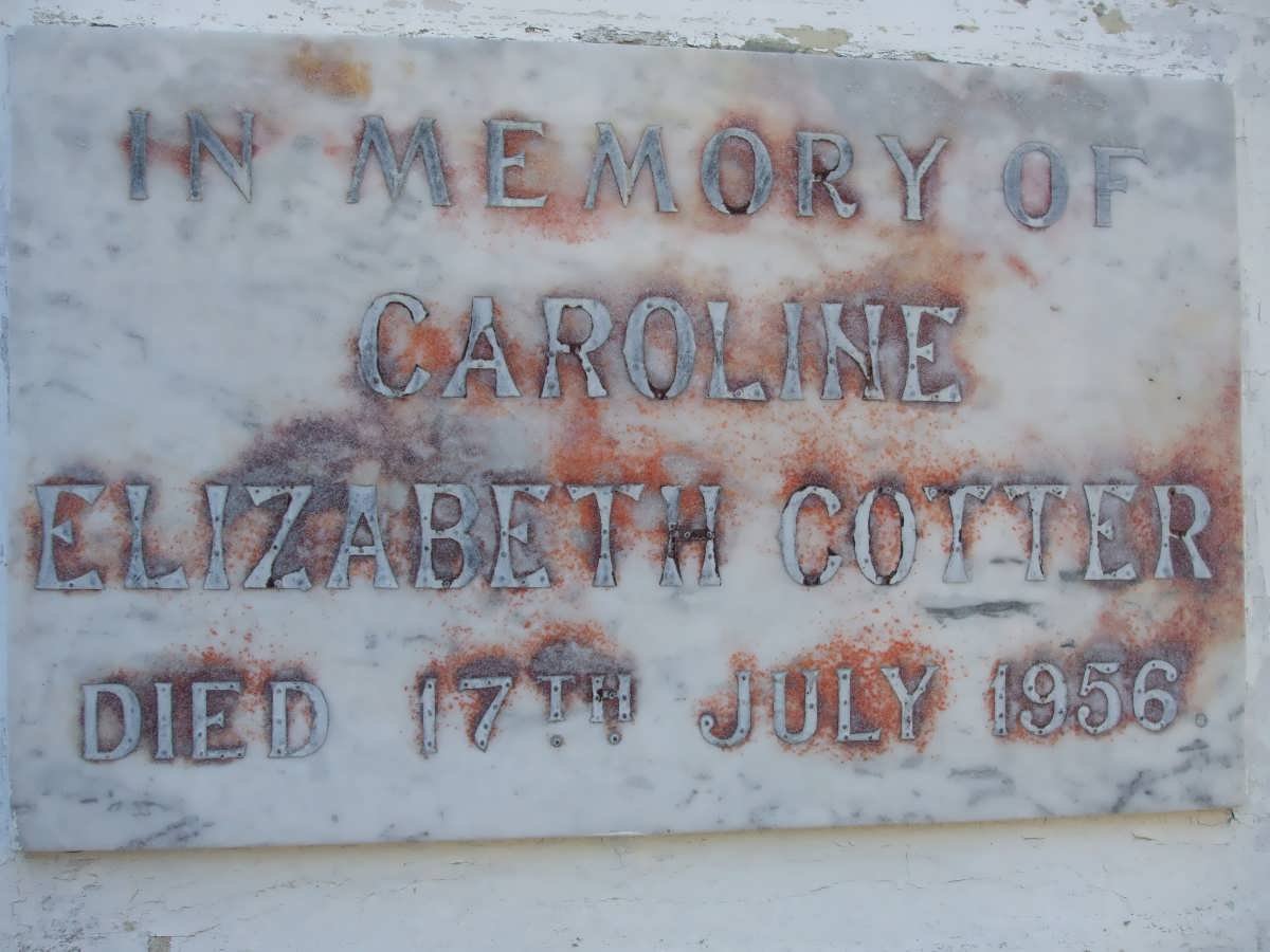 COTTER Caroline Elizabeth -1956