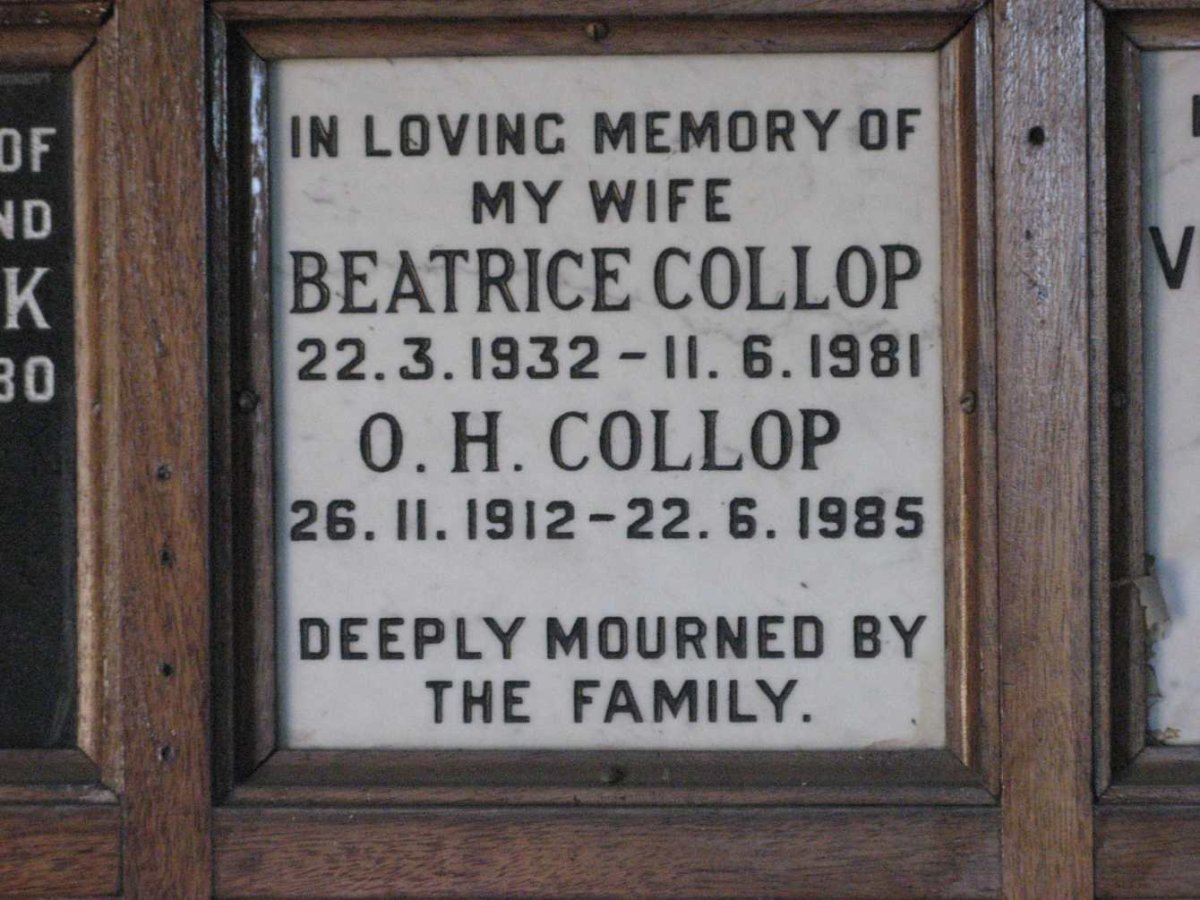 COLLOP O.H. 1912-1985 :: COLLOP Beatrice 1932-1981