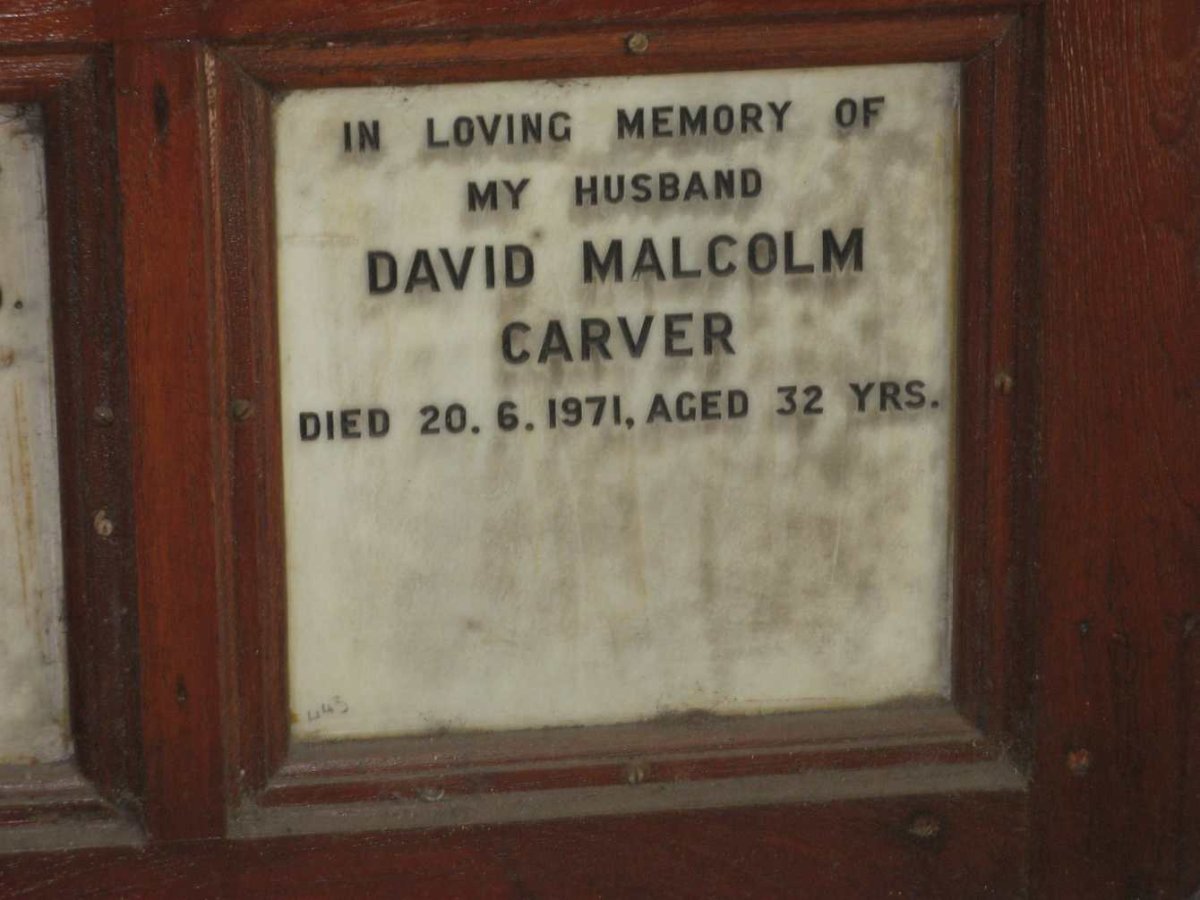CARVER David Malcolm -1971