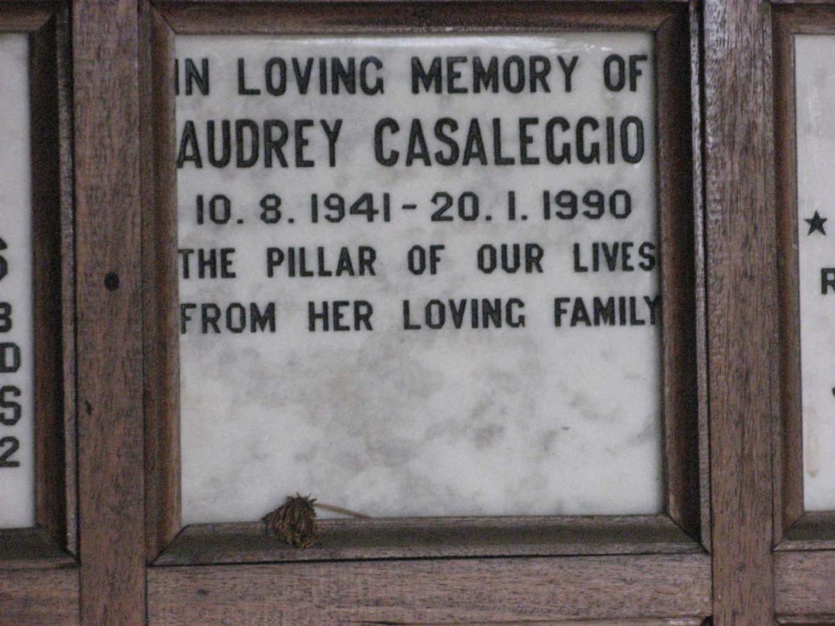 CASALEGGIO Audrey 1941-1990