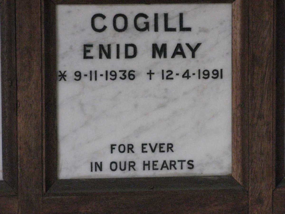 COGILL Enid May 1936-1991