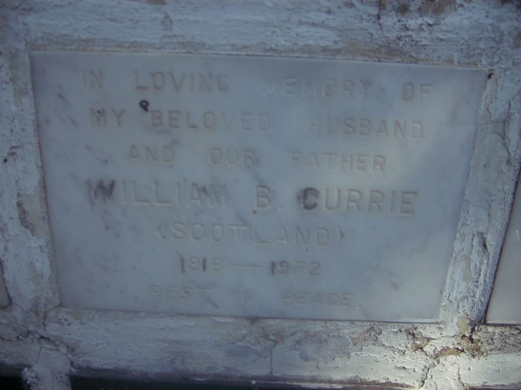 CURRIE William B. 1918-1972