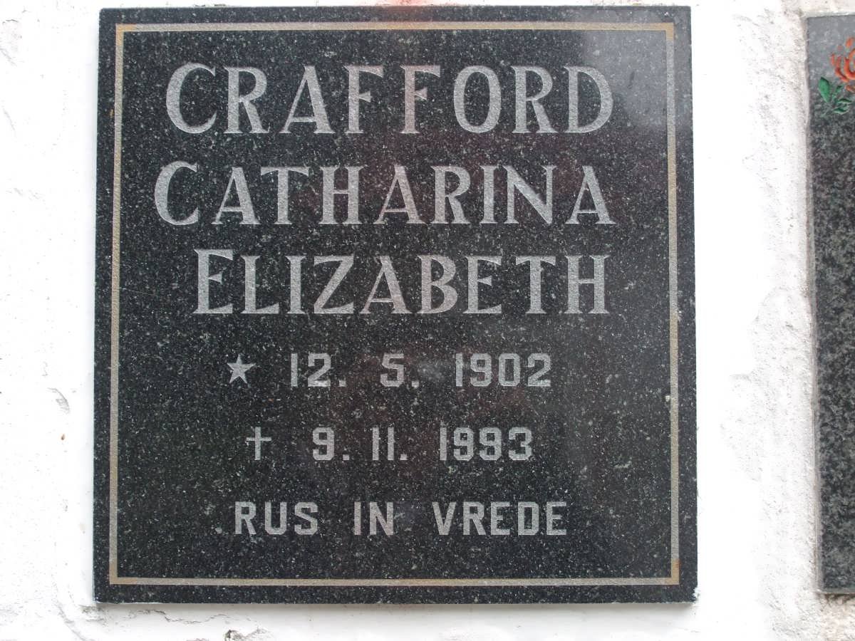 CRAFFORD Catharina Elizabeth 1902-1993