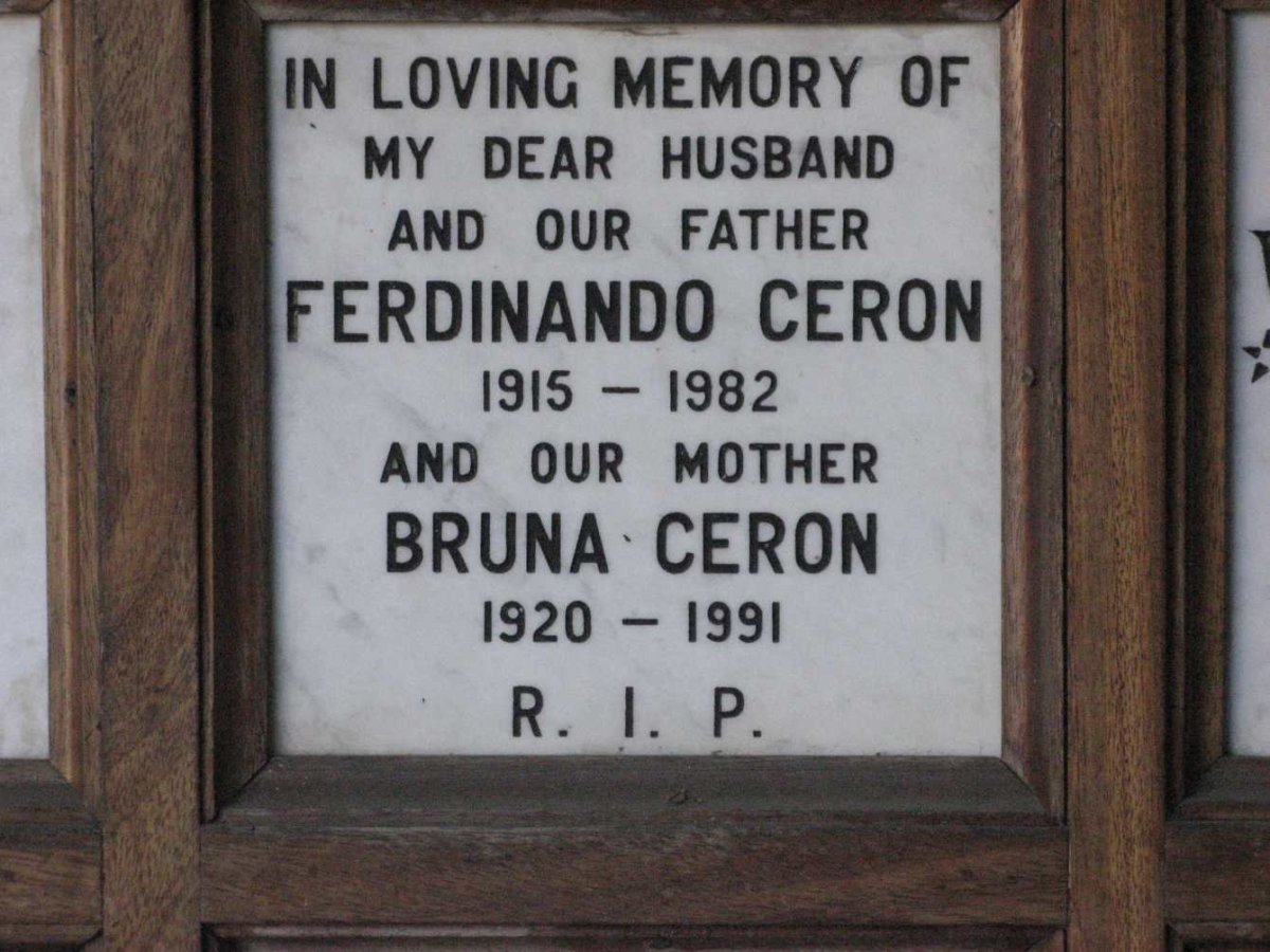 CERON Ferdinando 1915-1982 &amp; Bruna 1920-1991