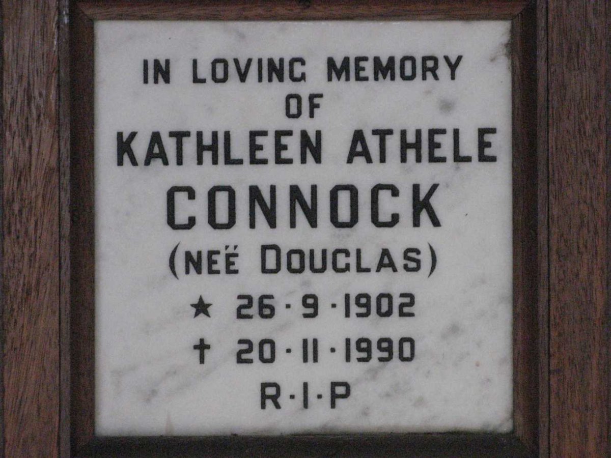 CONNOCK Kathleen Athele nee DOUGLAS 1902-1990