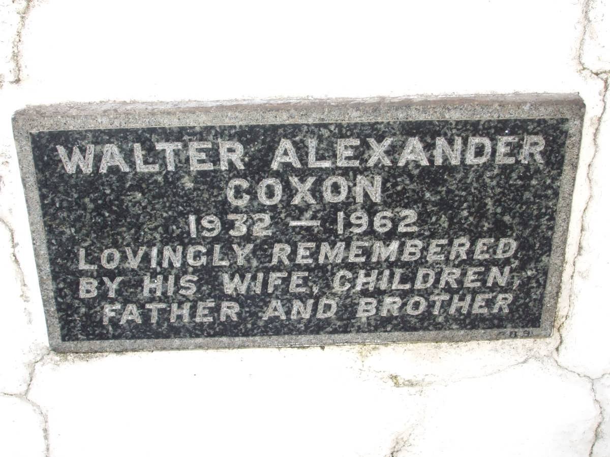 COXON Walter Alexander 1932-1962