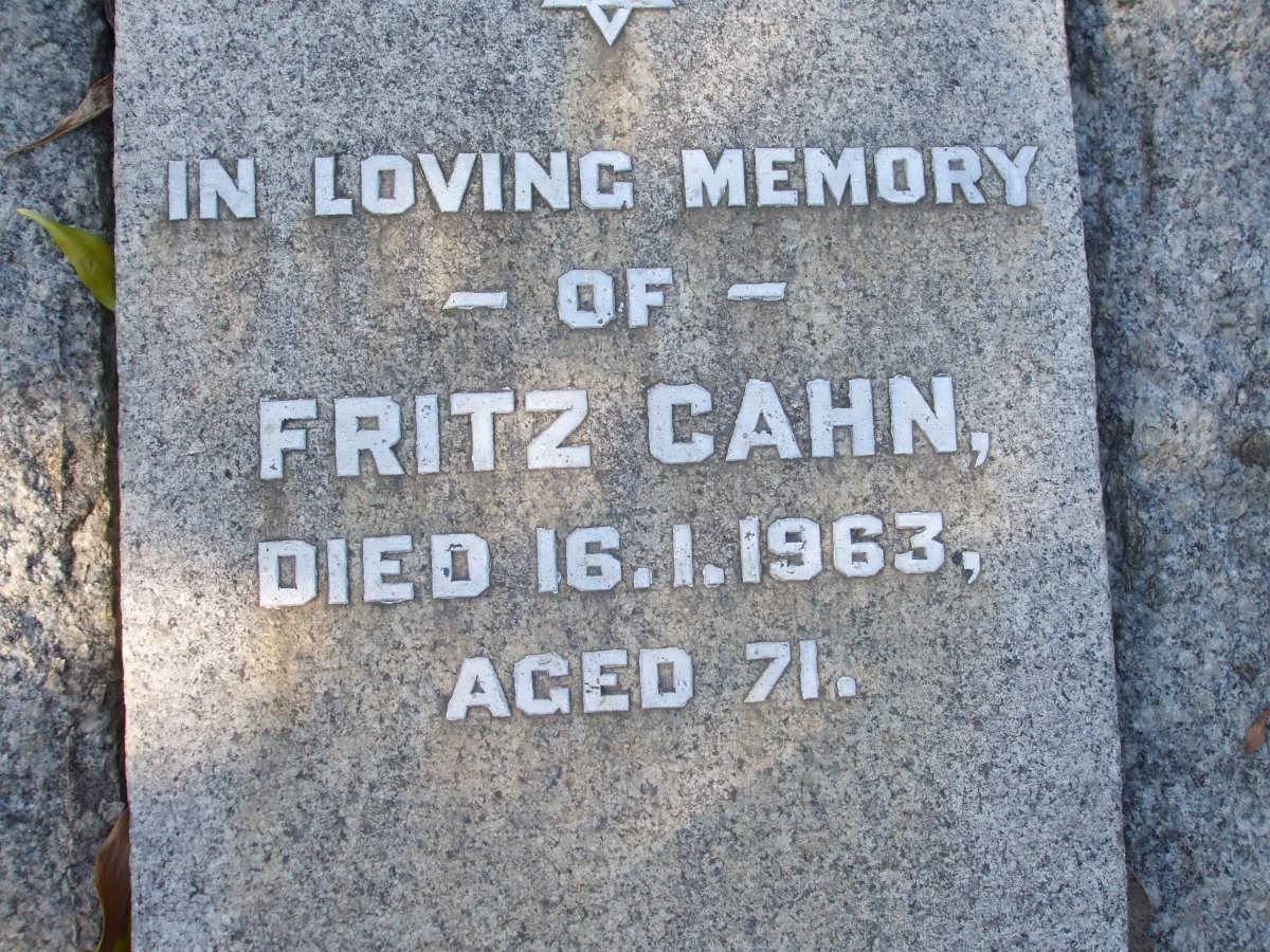 CAHN Fritz -1963