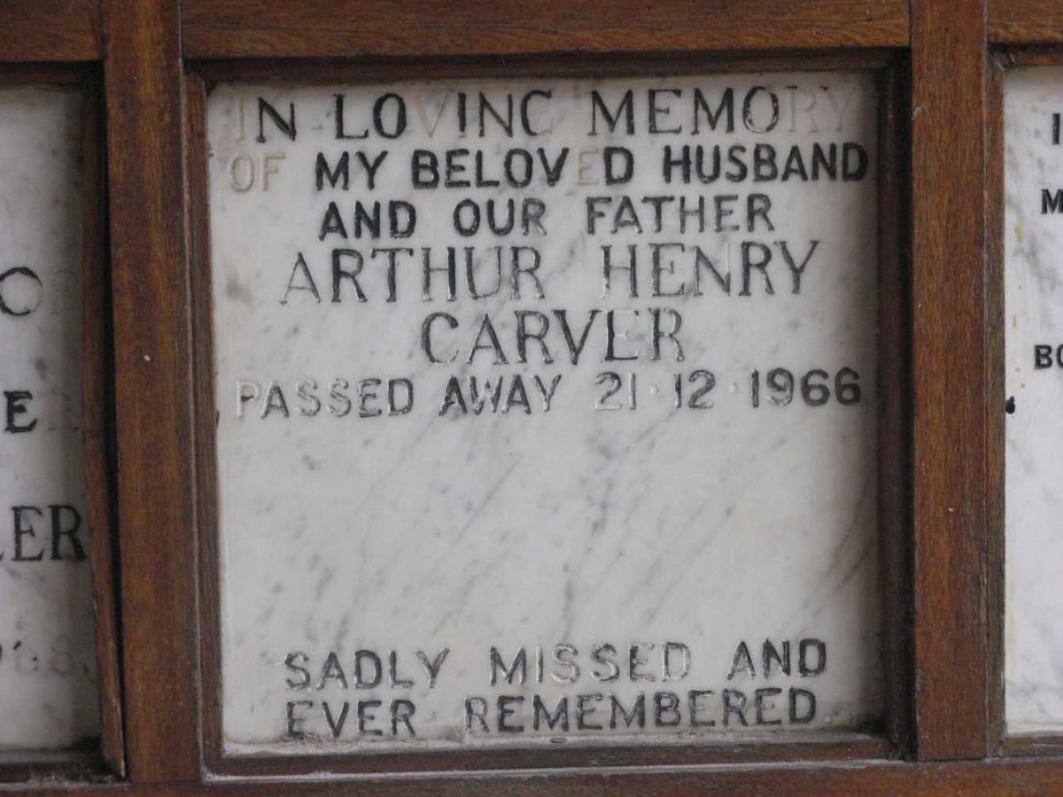 CARVER Arthur Henry -1966