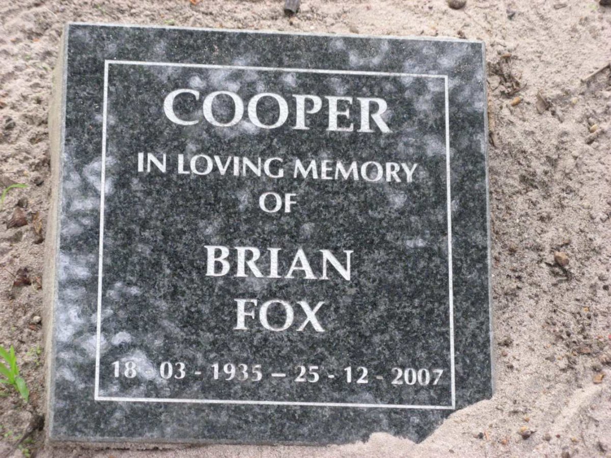 COOPER Brian Fox 1935-2007