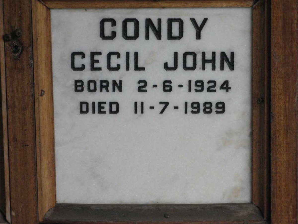CONDY Cecil John 1924-1989