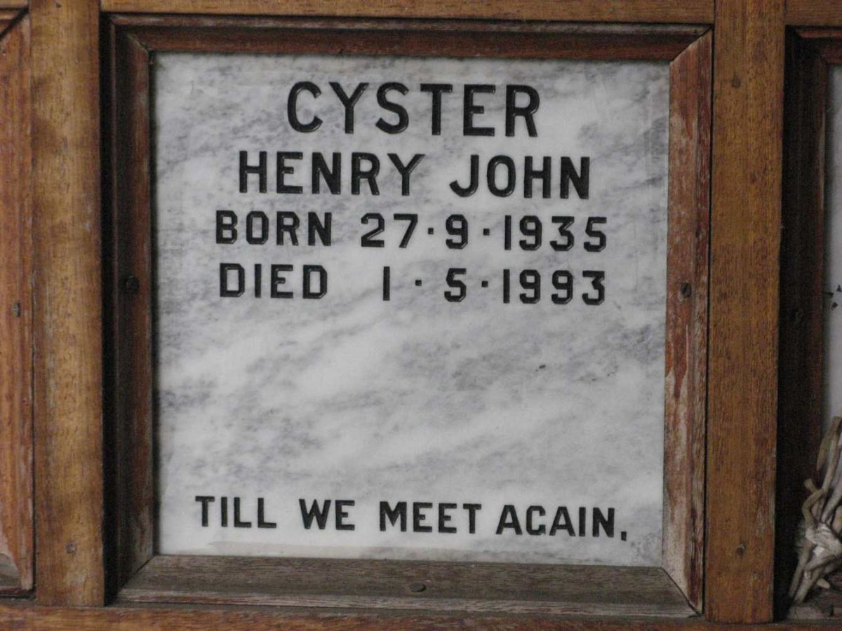 CYSTER Henry John 1935-1993