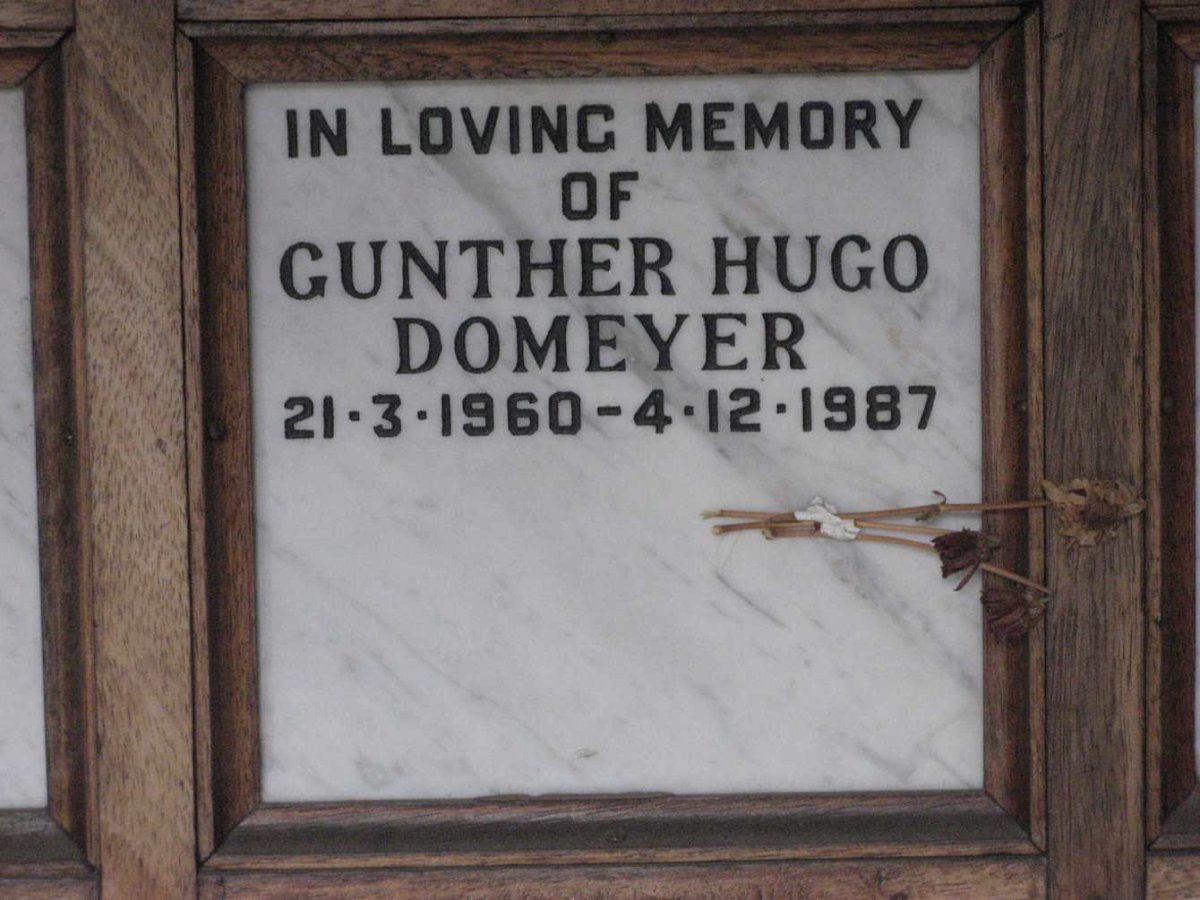 DOMEYER Gunther Hugo 1960-1987