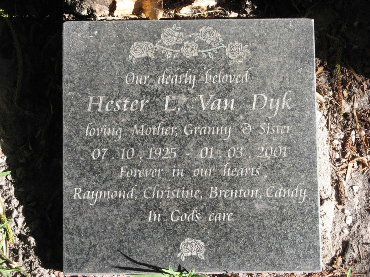 DYK Hester L., van 1925-2001