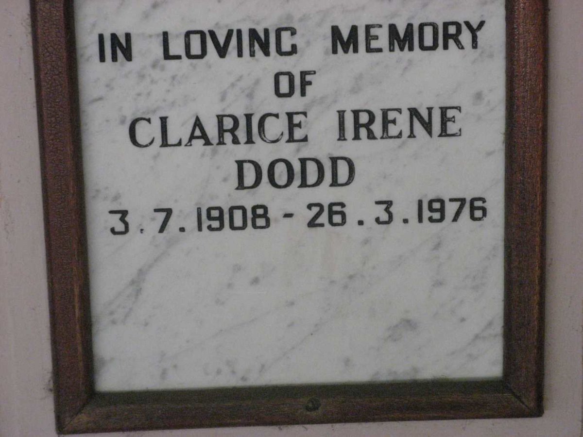 DODD Clarice Irene 1908-1976