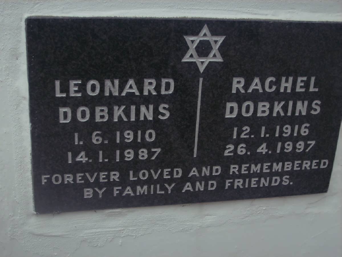 DOBKINS Leonard 1910-1987 &amp; Rachel 1916-1997