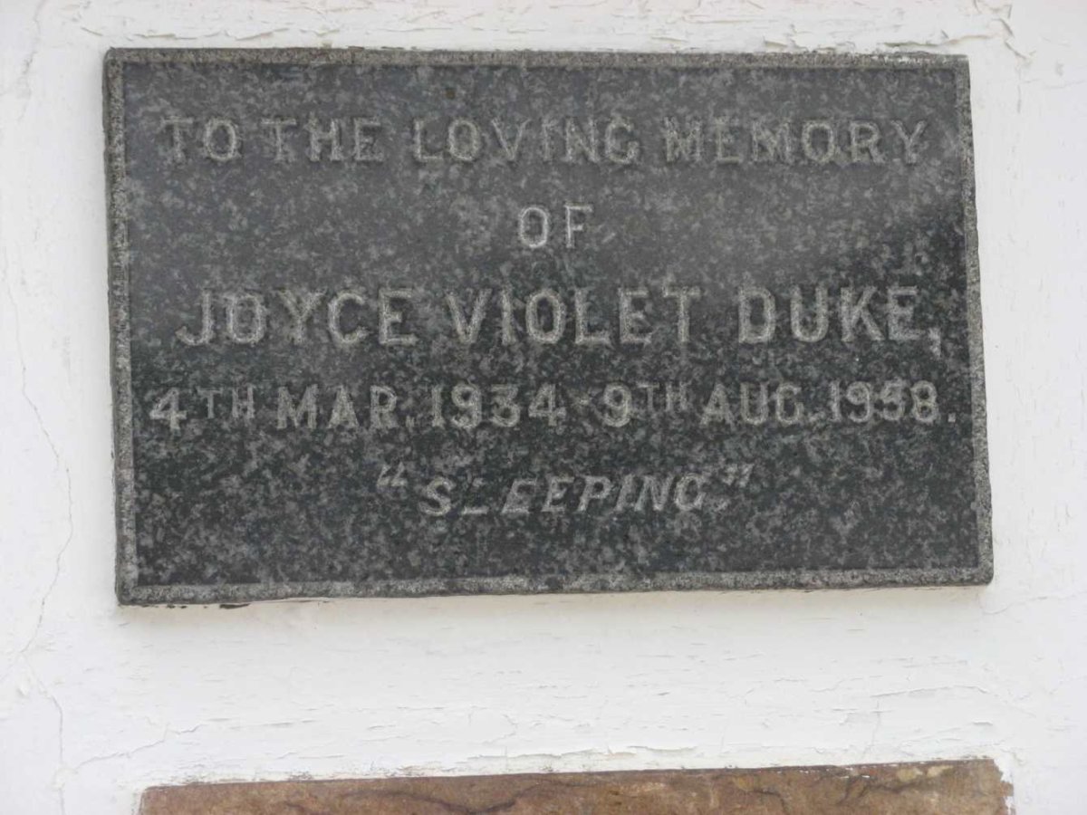DUKE Joyce Violet 1934-1958