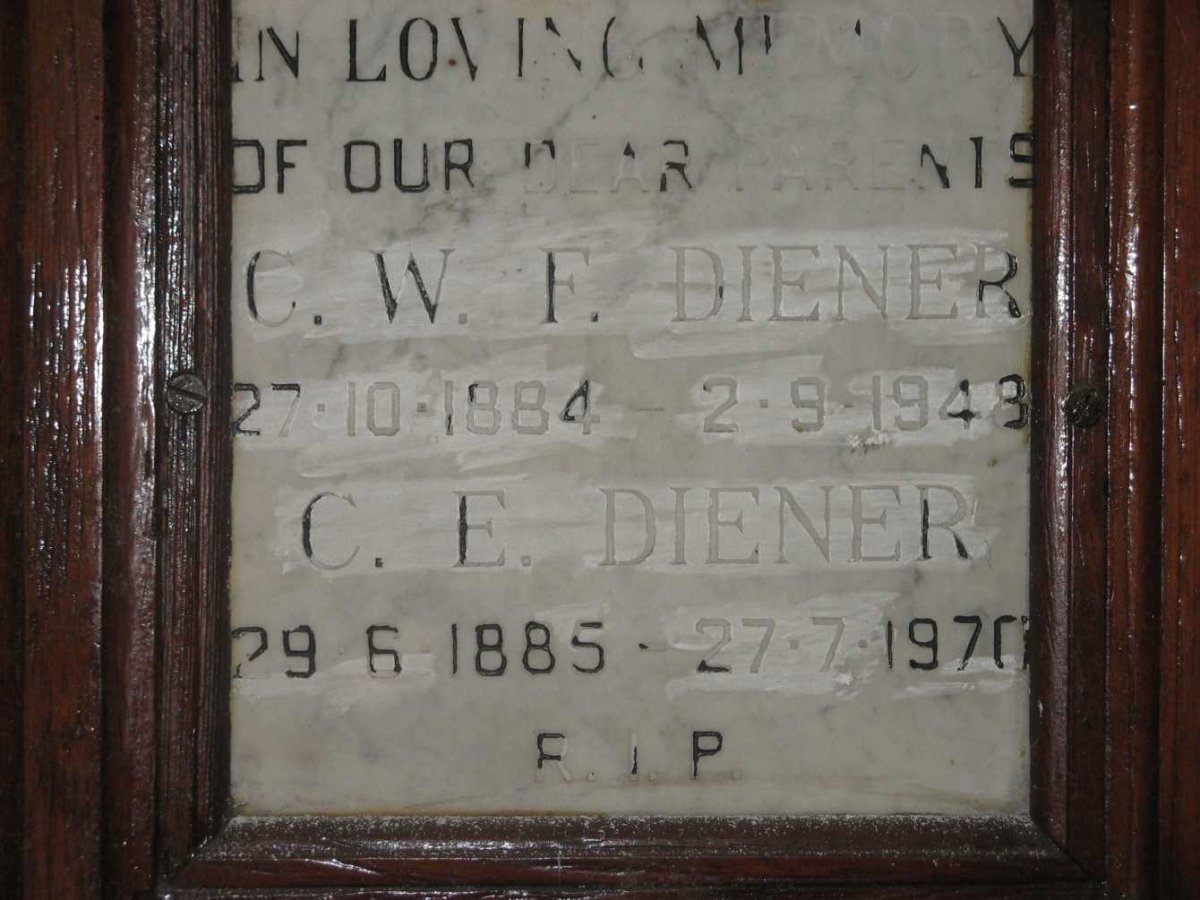 DIENER C.W.F. 1884-1948 &amp; C.E. 1885-1970