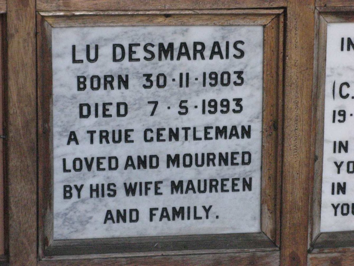 DESMARAIS Lu 1903-1993