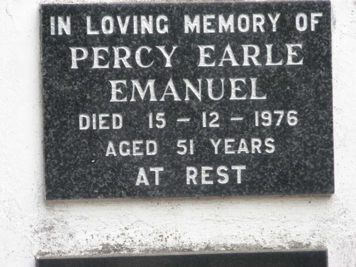 EMANUEL Percy Earle -1976
