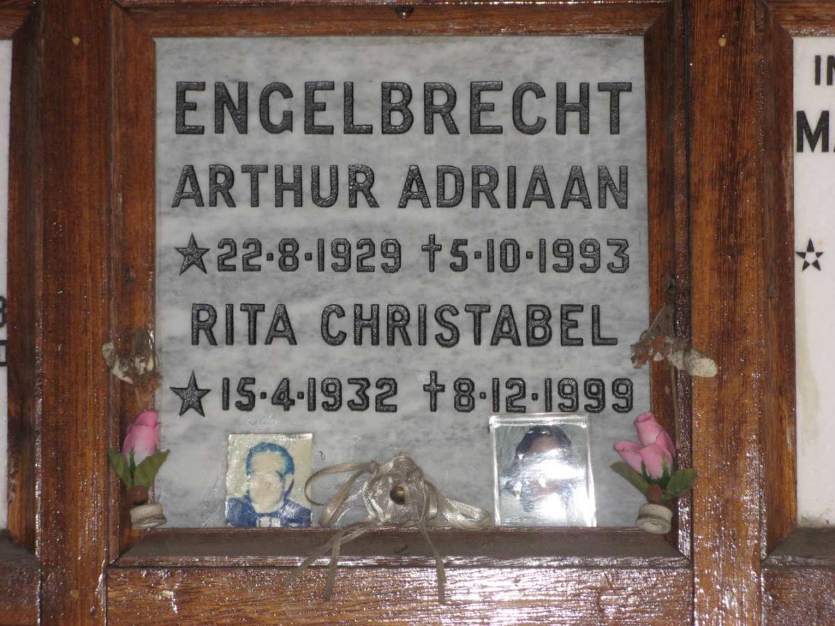 ENGELBRECHT Arthur Adriaan 1929-1993 &amp; Rita Christabel 1932-1999