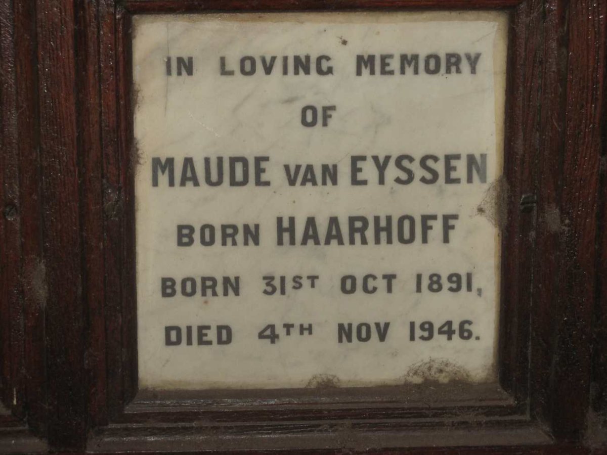 EYSSEN Maude, van nee HAARHOFF 1891-1946