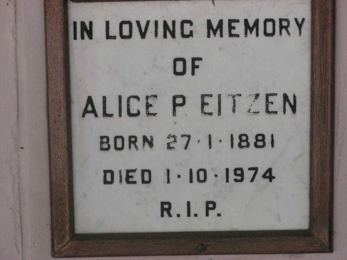 EITZEN Alice P. 1881-1974