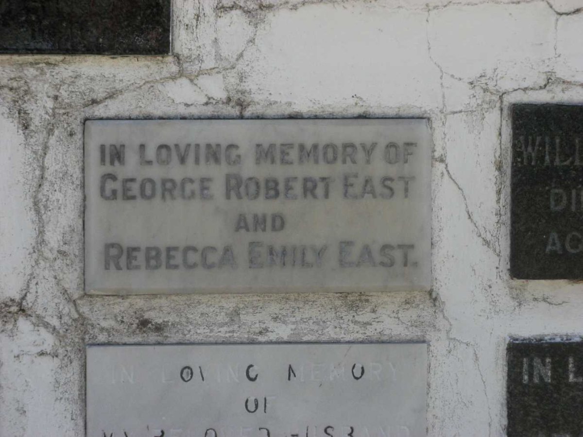 EAST George Robert &amp; Rebecca Emily