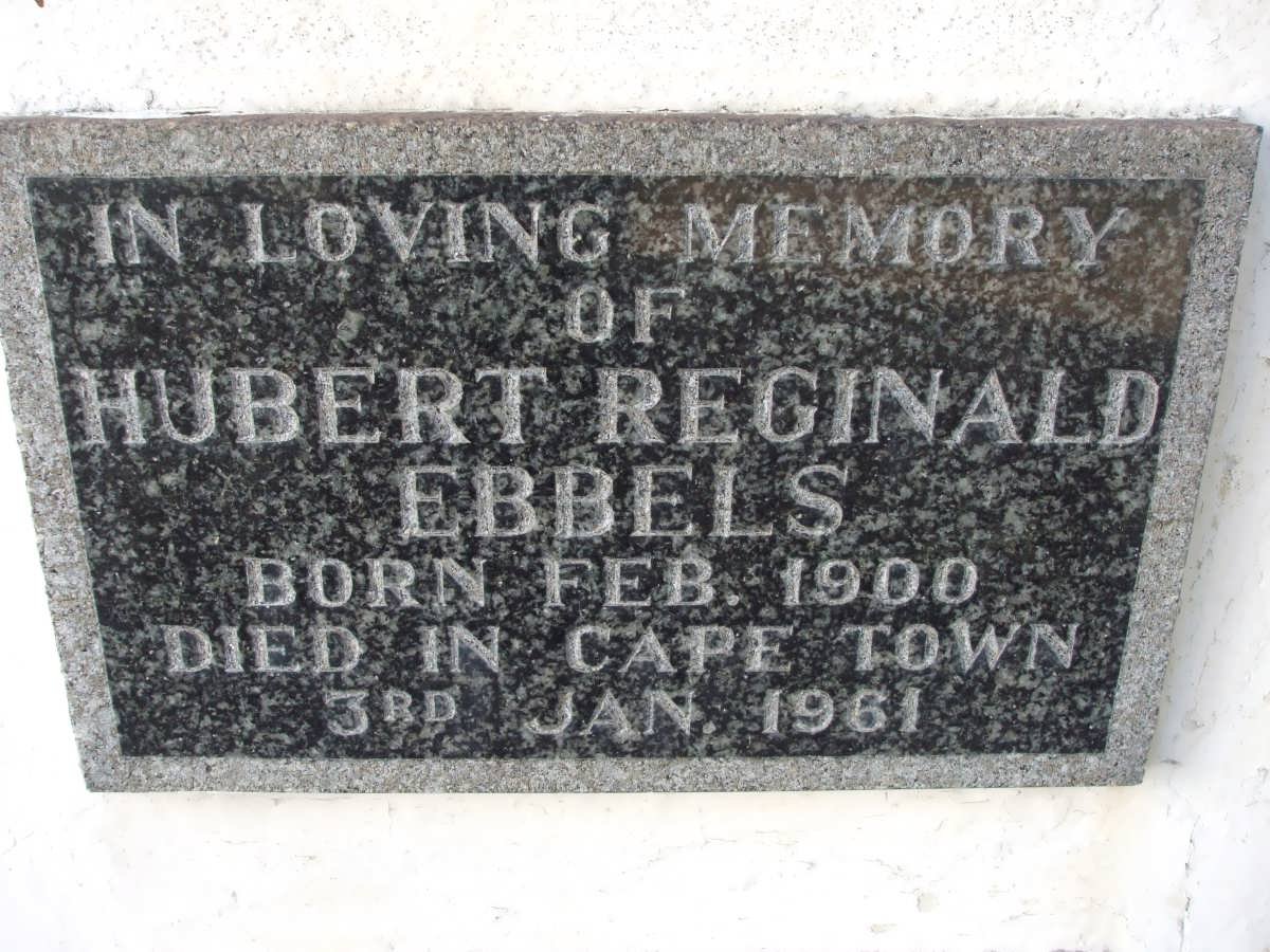 EBBELS Hubert Reginald 1900-1961