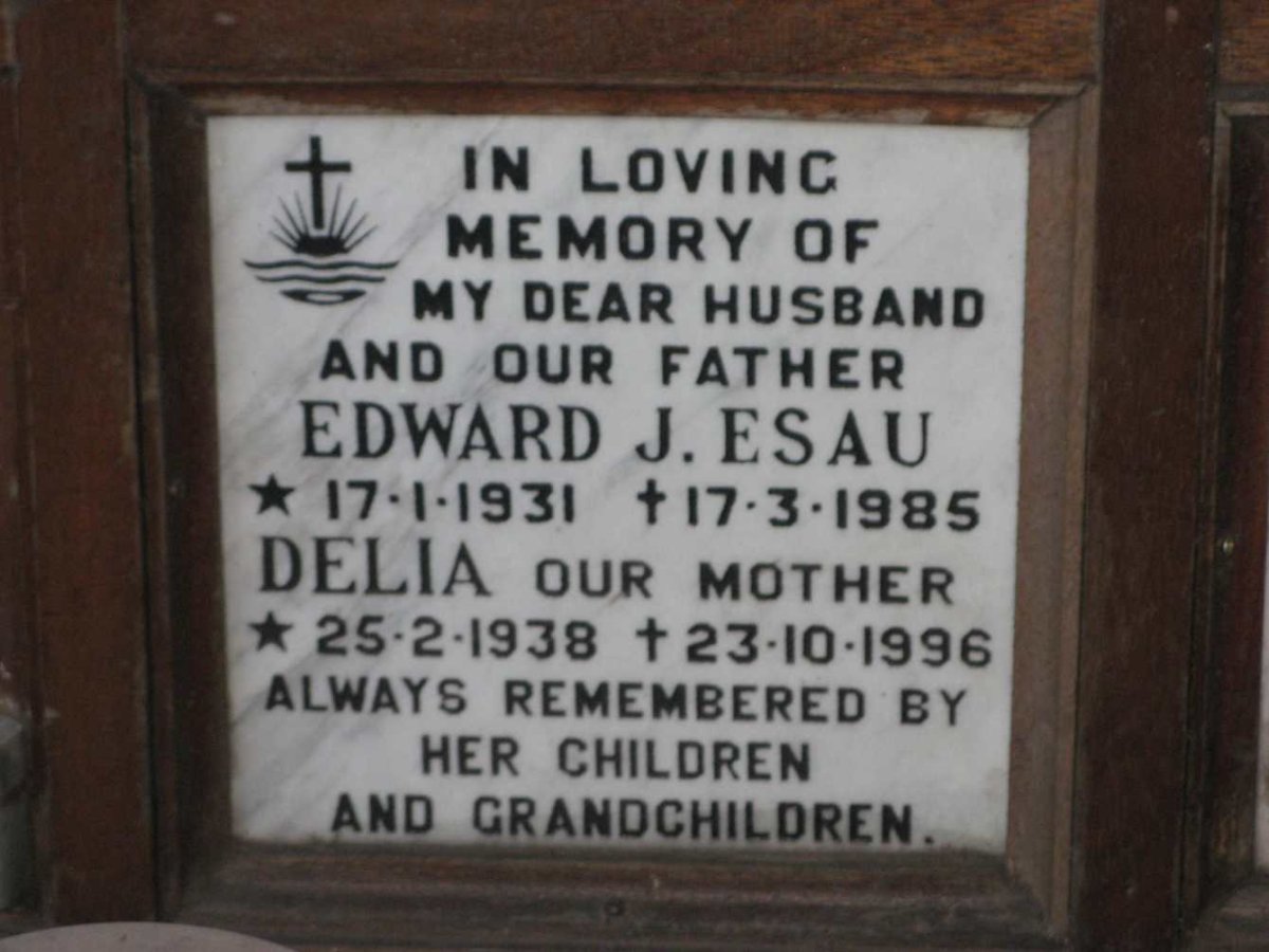 ESAU Edward J. 1931-1985 &amp; Delia 1938-1996