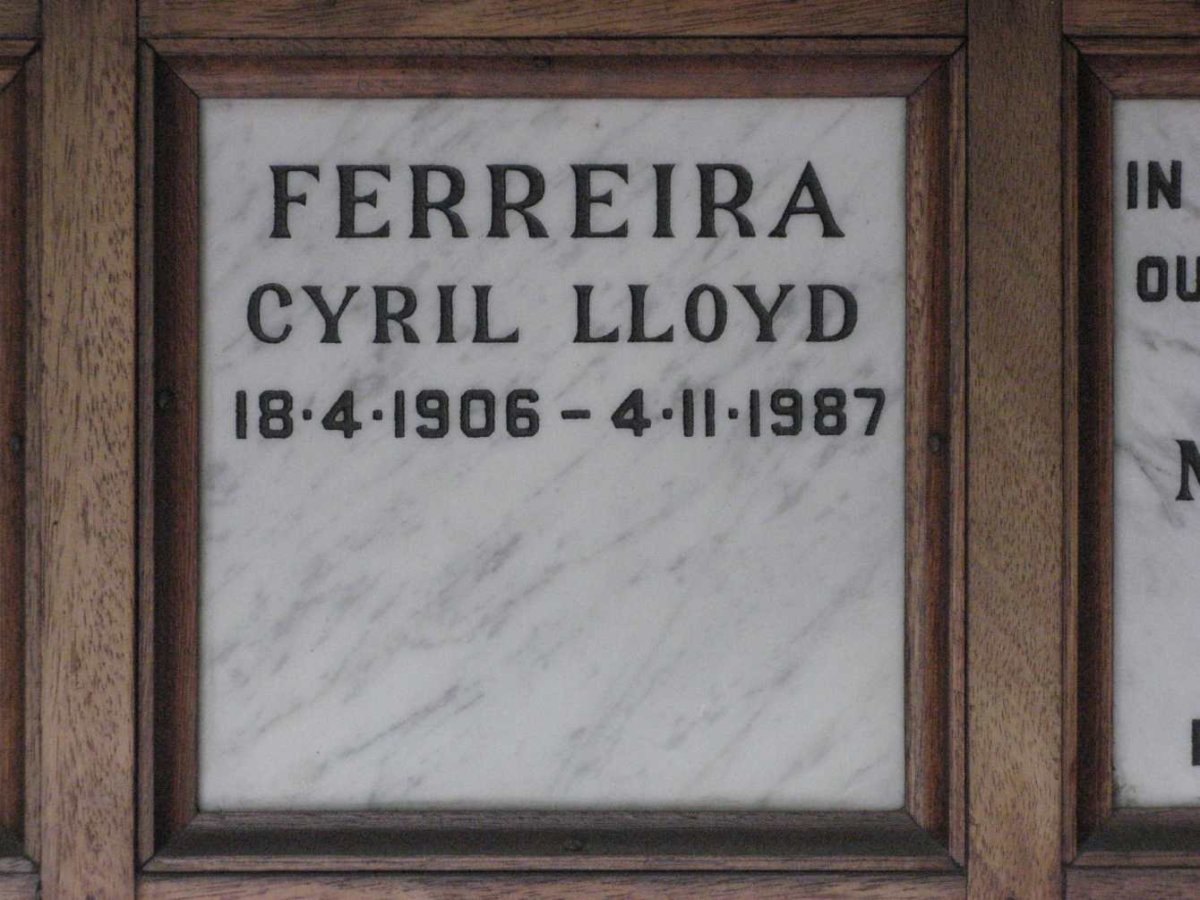FERREIRA Cyril Lloyd 1906-1987