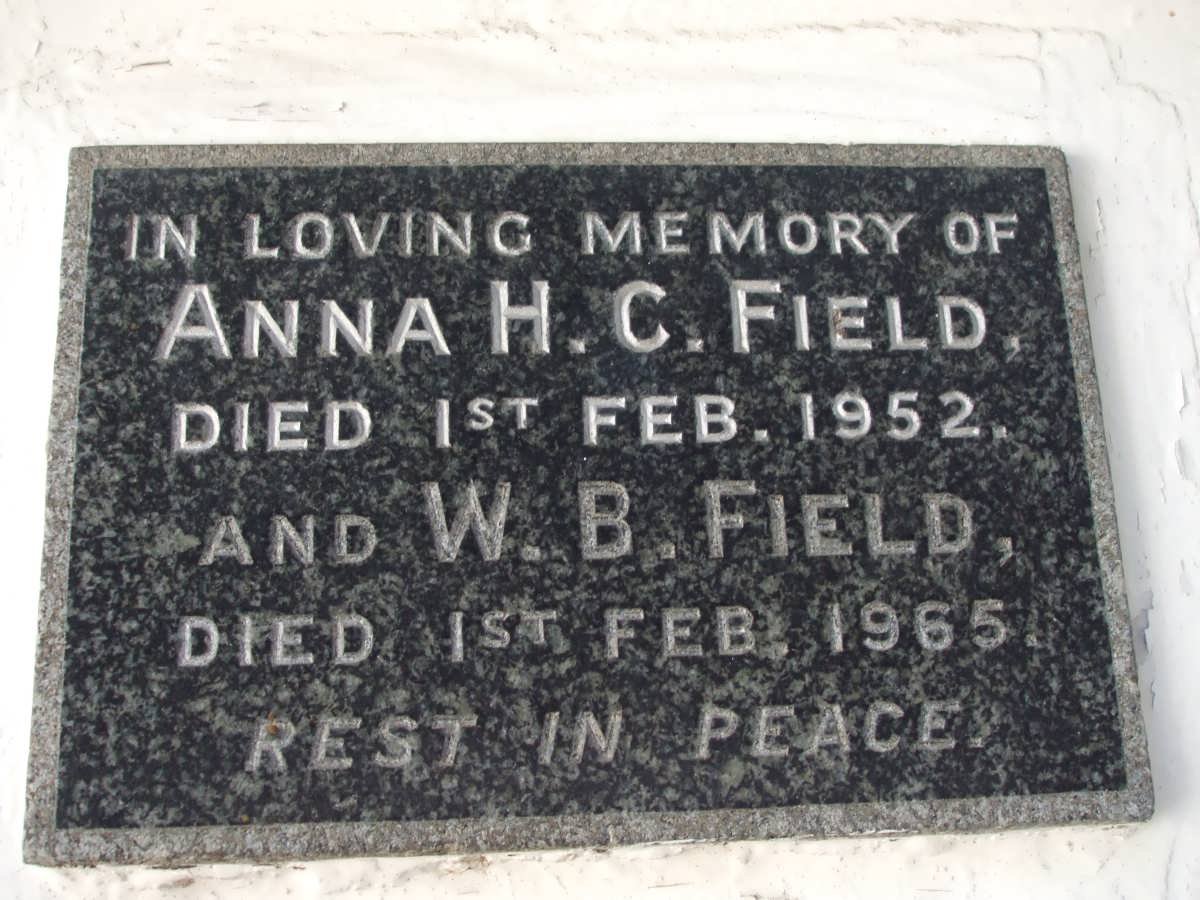 FIELD W.B. -1965 &amp; Anna H.C. -1952