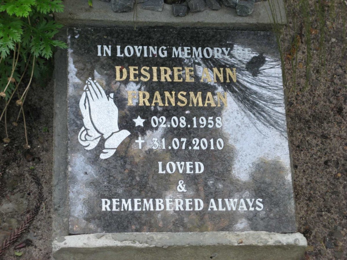 FRANSMAN Desiree Ann 1958-2010