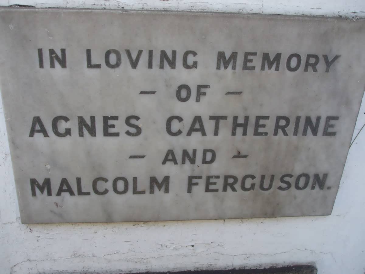 FERGUSON Malcolm &amp; Agnes Catherine