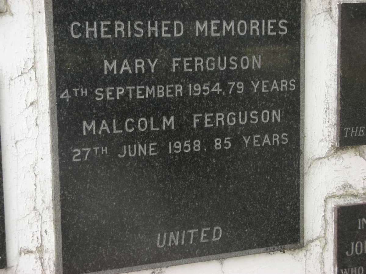 FERGUSON Malcolm -1958 &amp; Mary -1954