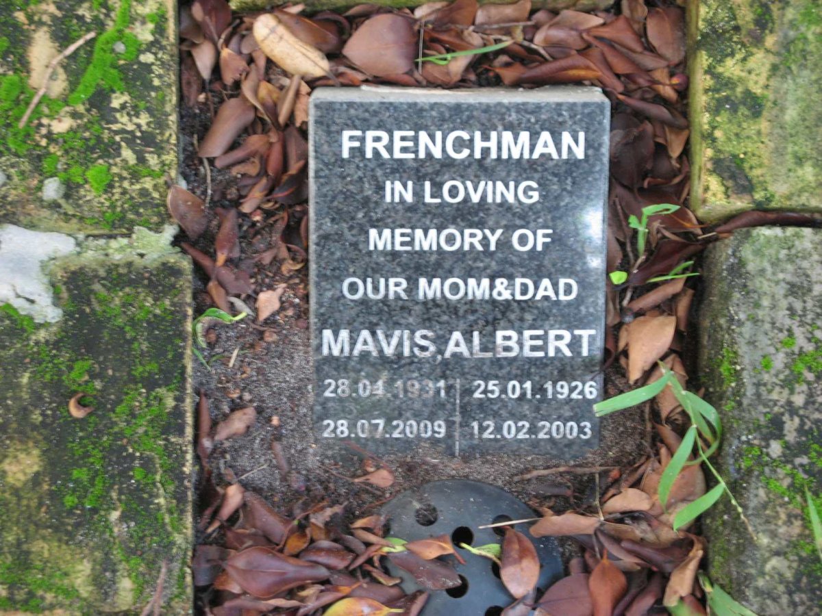 FRENCHMAN Albert 1926-2003 &amp; Mavis 1931-2009