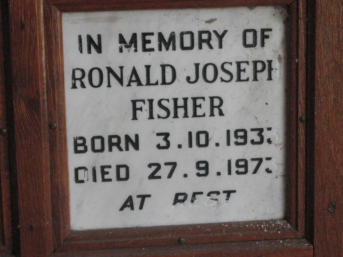 FISHER Ronald Joseph 1933-1973