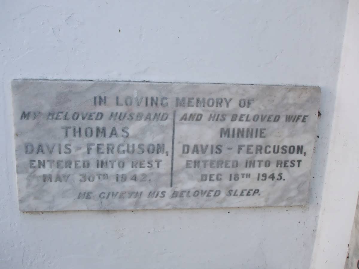FERGUSON Thomas, Davis -1942 &amp; Minnie -1945