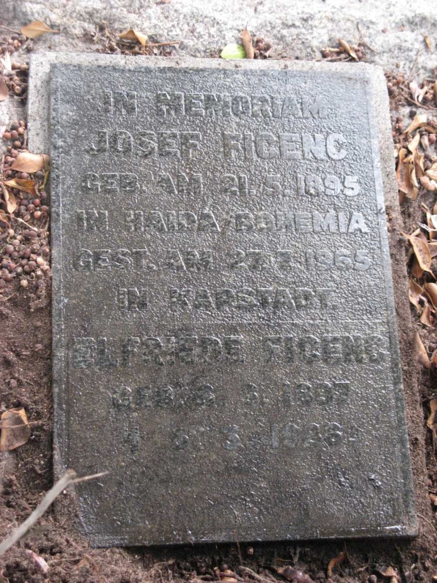 FICENC Josef 1895-1965 &amp; Elfriede 1897-1986