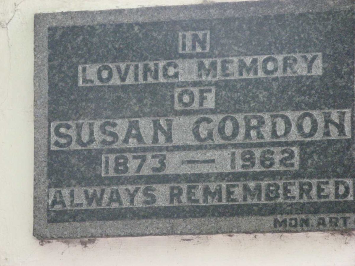 GORDON Susan 1873-1962