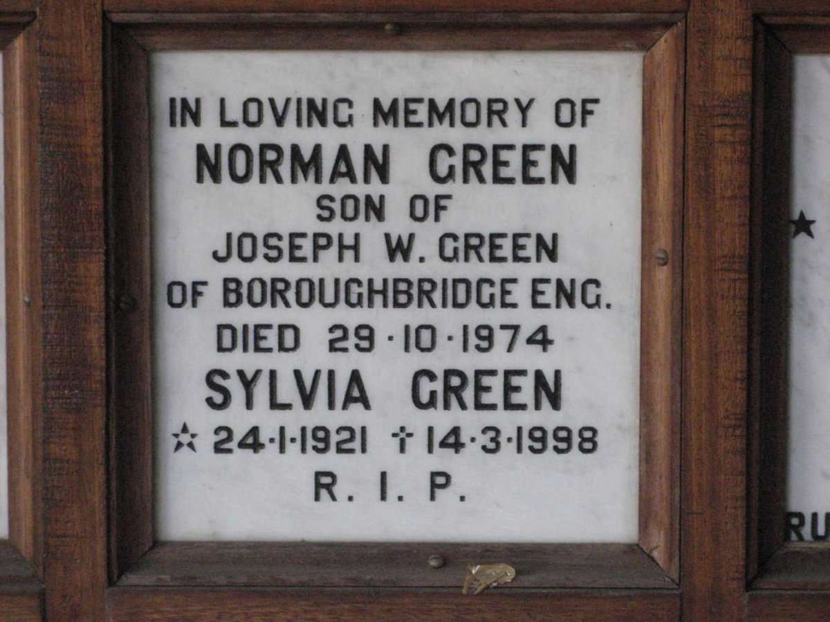 GREEN Sylvia 1921-1998 :: GREEN Norman -1974