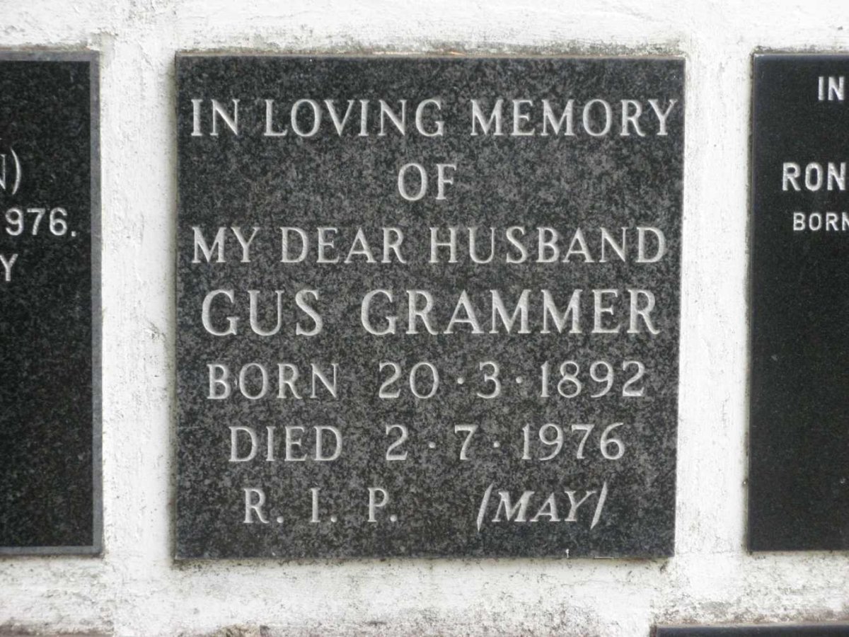 GRAMMER Gus 1892-1976
