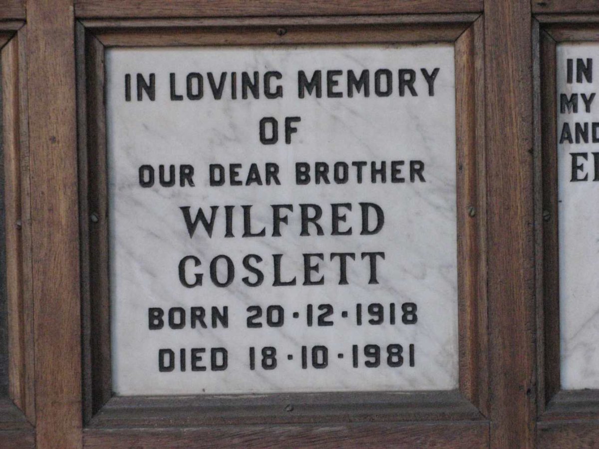 GOSLETT Wilfred 1918-1981